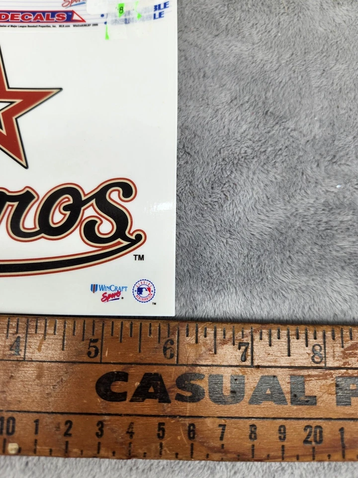 HOUSTON ASTROS MLB BÉISBOL 5,5” X 6” ULTRA CALCOMANÍA VENTANA COCHE AUTO Foto 3 de 4