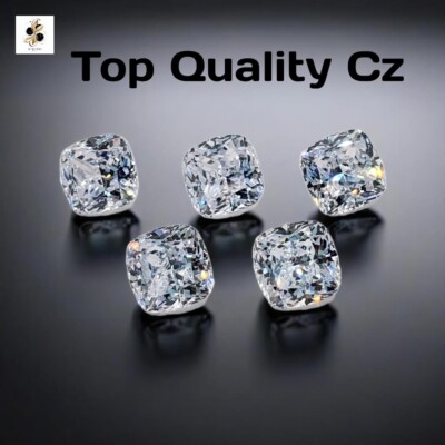 Cushion Cut White CZ Stones 4mm-10mm Loose Diamond Look