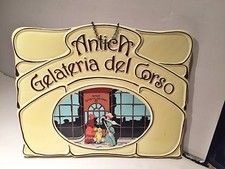 Orologio da parete in ceramica pubblicitario della Antica gelateria del corso