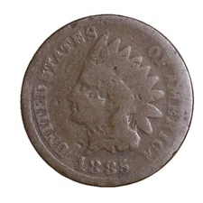1885 FULL DATE Indian Head Cent Penny KEY DATE  AVERAGE CIRCULATED