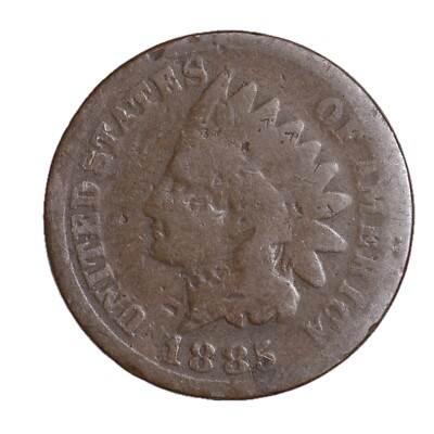1885 FULL DATE Indian Head Cent Penny KEY DATE  AVERAGE CIRCULATED