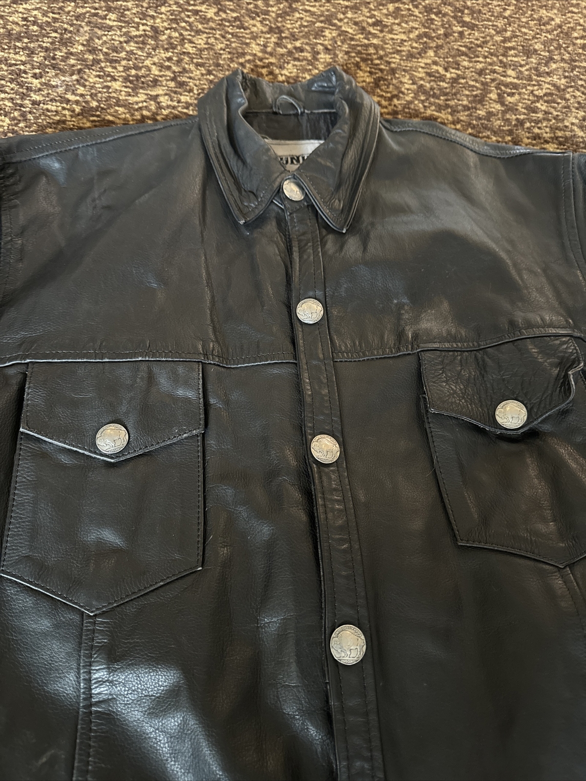 Rare Vintage UNIK Premium Leather Motorcycle Jacket X… Gem