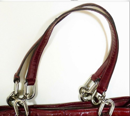 Coach F17855 Chelsea Burgundy Patent Leather Jayden Carryall MSRP $378 - B3 - Picture 8 of 9
