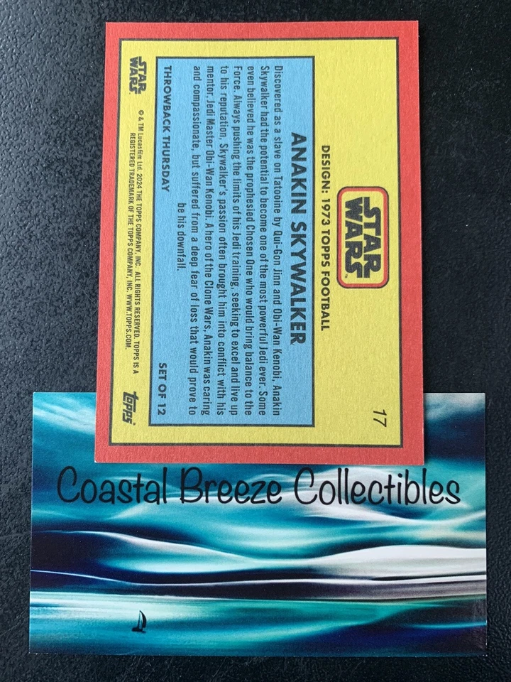 2024 Topps Star Wars Throwback Thursday SKYWALKER TBT BRONZE Variation 7/10 - Image 2 of 3