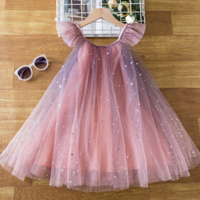 fairy flower girl dress Dayglow Tropics Sammy Ruffle Drop Waist Dress – Sugarlips