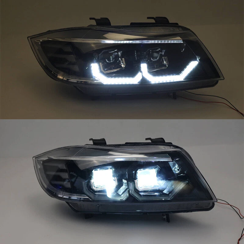 Pair For BMW 3 Series E90 E91 328i 2008-2012 Front Headlight Headlamp Assembly Foto 3 de 4