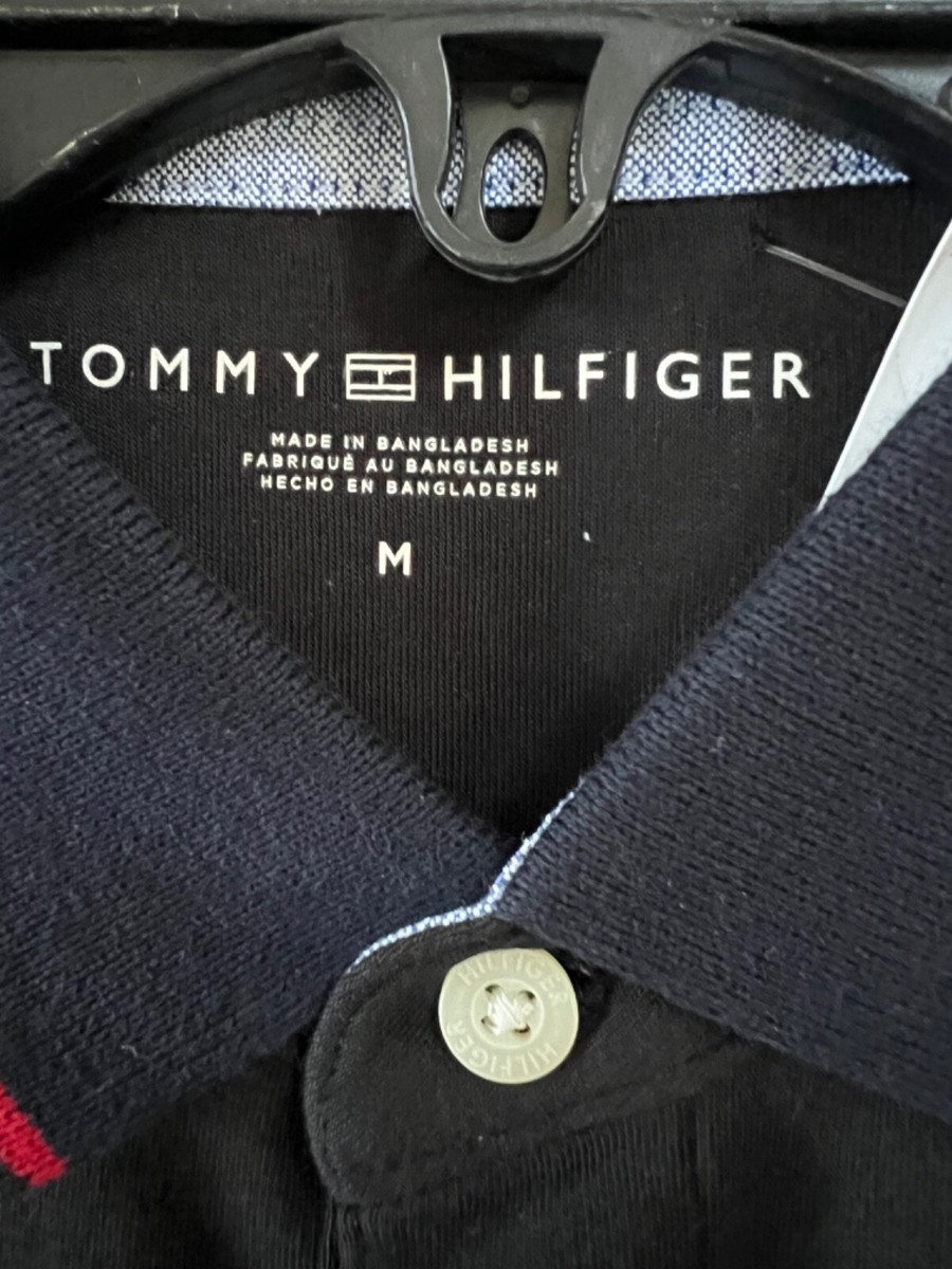 🔥Tommy Hilfiger Regular Fit Black Polo #78J8679 001 SIZE MEDIUM
