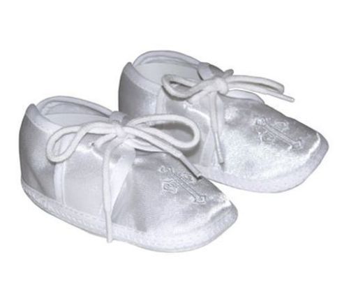 0-6 Month White Satin Lace Embroidered Boy Girl New