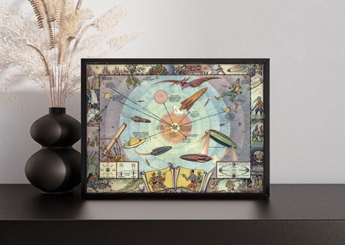 Buck Rogers Sonnensystem Karte Cocomalt Weltraum Raumschiff Himmlische Kunst Poster - Bild 15 von 22
