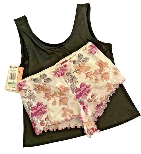 Tank Top Cinema Etoile schwarz Regal BH Gr. M transparent Stepphose Via Nicci floral - Bild 7 von 9