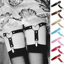 Punk Leg Ring Belt Garter PU Leather Harajuku Rock Heart-shaped Girl Fashion