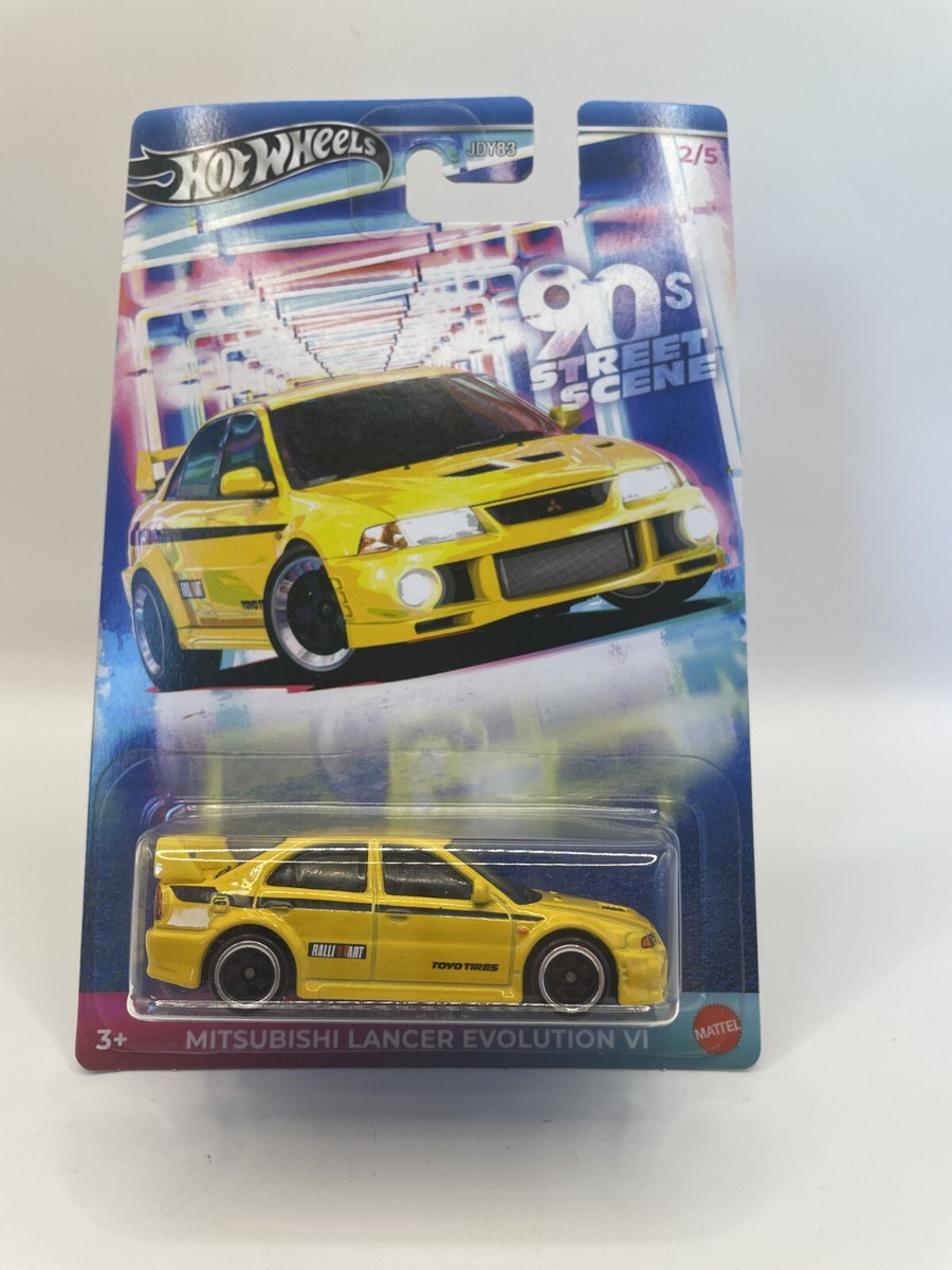 2025 Hot Wheels Mitsubishi Lancer Evolution VI Yellow HW 90's