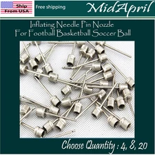 Sports Ball Inflating Air Pump Needle Pin Nozzle Soccer Basketball Football