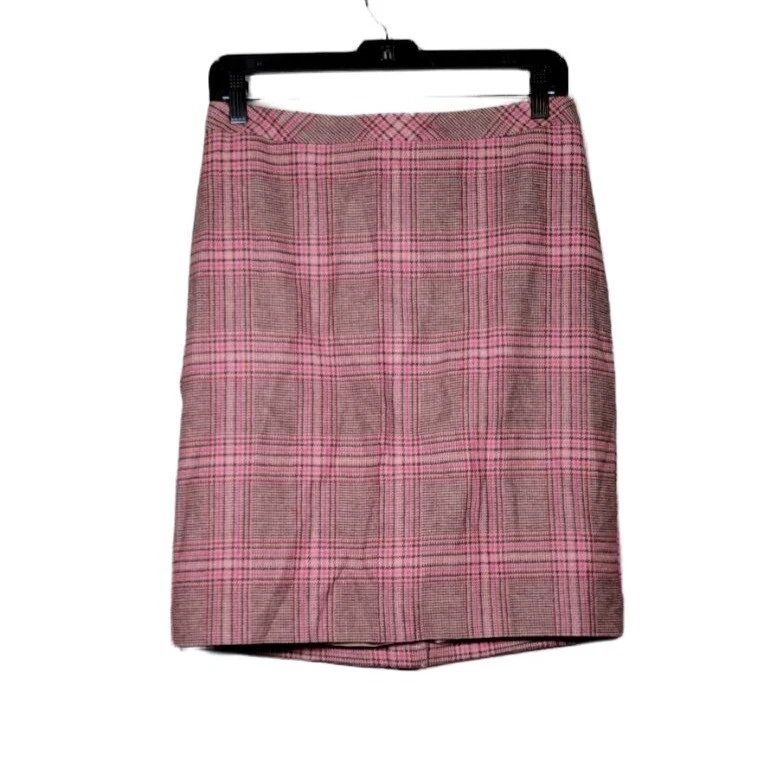 Talbots pink plaid clearance skirt