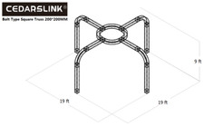 Trade Show Booth Trusses DJ Stage 19ftx19ftx9ft Metal Black Truss box