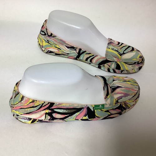 Sanuk Womens Loafers Shoes Size 7 Floral Summer Light Slip On Fabric - Picture 10 of 23