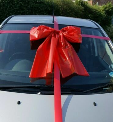 Riesen große Handarbeit Geschenkschleife Auto Weihnachten Geburtstagsgeschenk cerise rot oder babyrosa