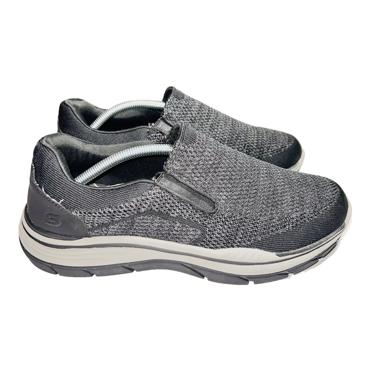 Skechers Expected 2.0 Arago Shoes Men\'s Sz 9.5 Black Slip-On 204000 Skechers Relaxed Fit Expected 2.0 Arago Memory Foam Walking  main image 3