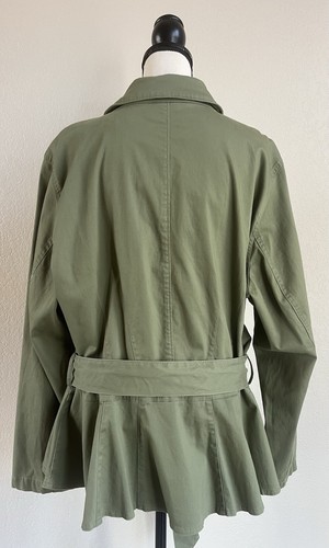 Lane Bryant Utility Belted Cargo Jacket Jacket Sz 28 Pockets - Picture 4 of 12