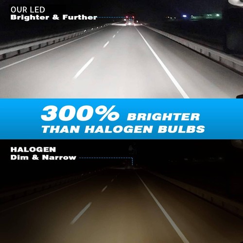For Chevy Impala 2006 2007 2008-2013 Combo 4X 6000K LED Headlights Hi+Lo Bulbs A - Picture 4 of 13