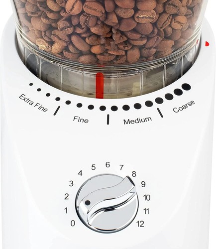 Capresso Infinity Plus Conical Burr Coffee Grinder - White - Picture 6 of 11