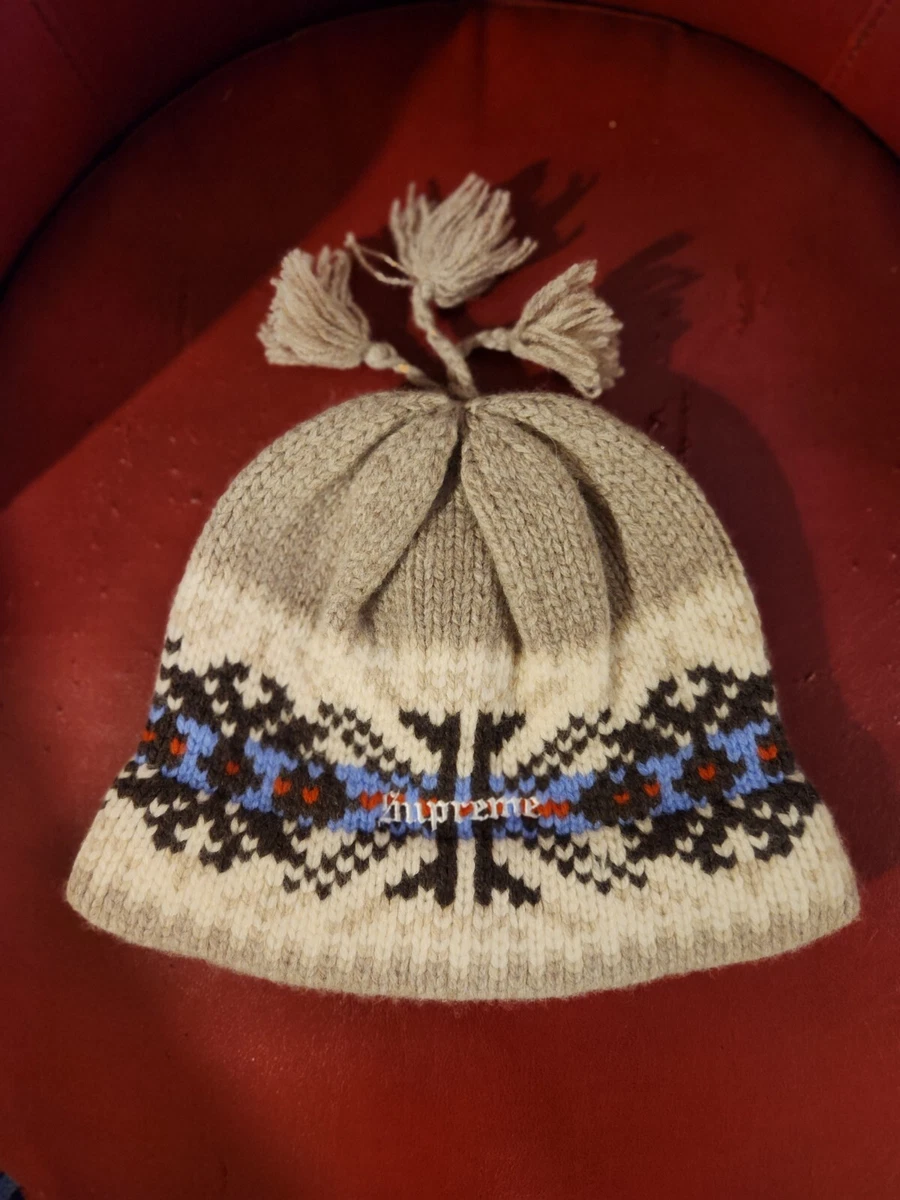 Supreme Tassel Beanie Tan Knit Hat Winter Cap FW22 One Size Brand