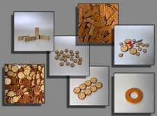 LEGO® Fliese bedruckt - Holz Baum Baumstamm Holzstamm Baumscheibe Balken Axt