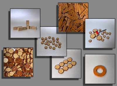 LEGO  Fliese bedruckt - Holz Baum Baumstamm Holzstamm Baumscheibe Balken Axt