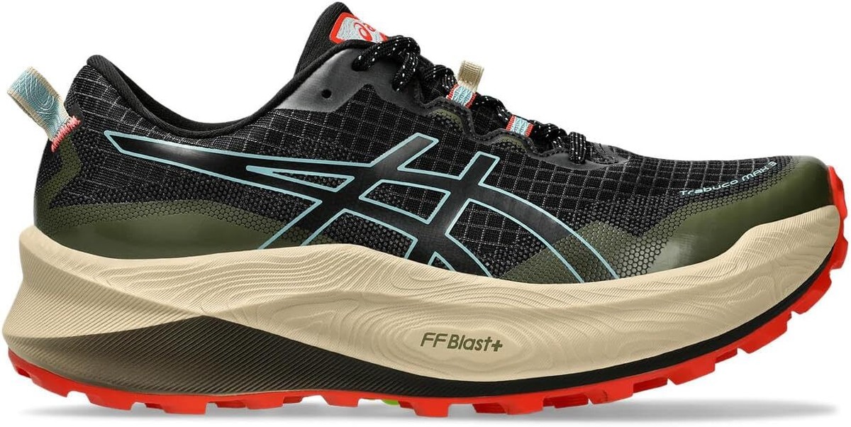ASICS Trabuco Max 3 BLACK/BLUE 国内発送 ASICS Trabuco Max 3 1011B800 002 Black Smoke Blue Trail