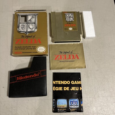 Legend of Zelda Rev A Oval Seal Box Boxed No Map Nintendo NES, 1987)