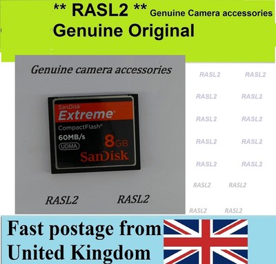 8gb Sandisk Extreme Cf Compact Flash Memory Card For Digital Camera Canon Nikon Ebay