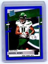 2020 Donruss Press Proof Blue Denzel Mims RC Rated Rookie New York Jets #32 b24a