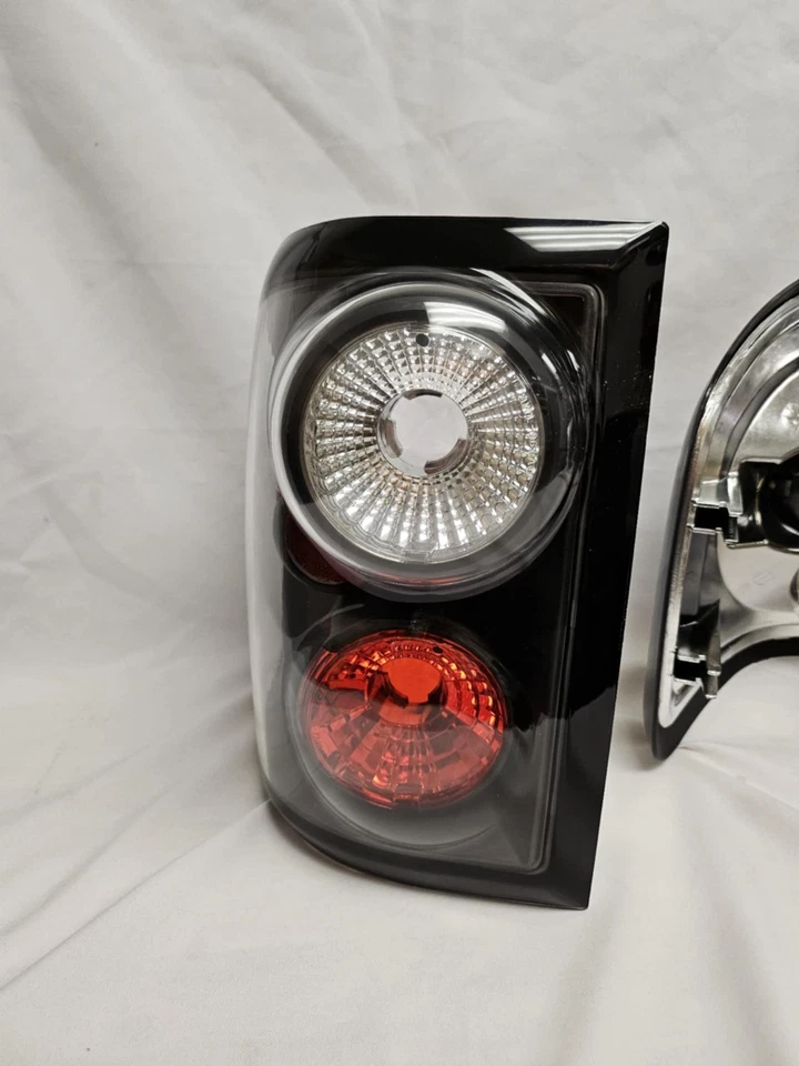 FITS 97-04 FLARESIDE F150 F-150 TRUCK FORD EURO TAIL LIGHTS NEW BLACK HOUSING - Image 3 of 4