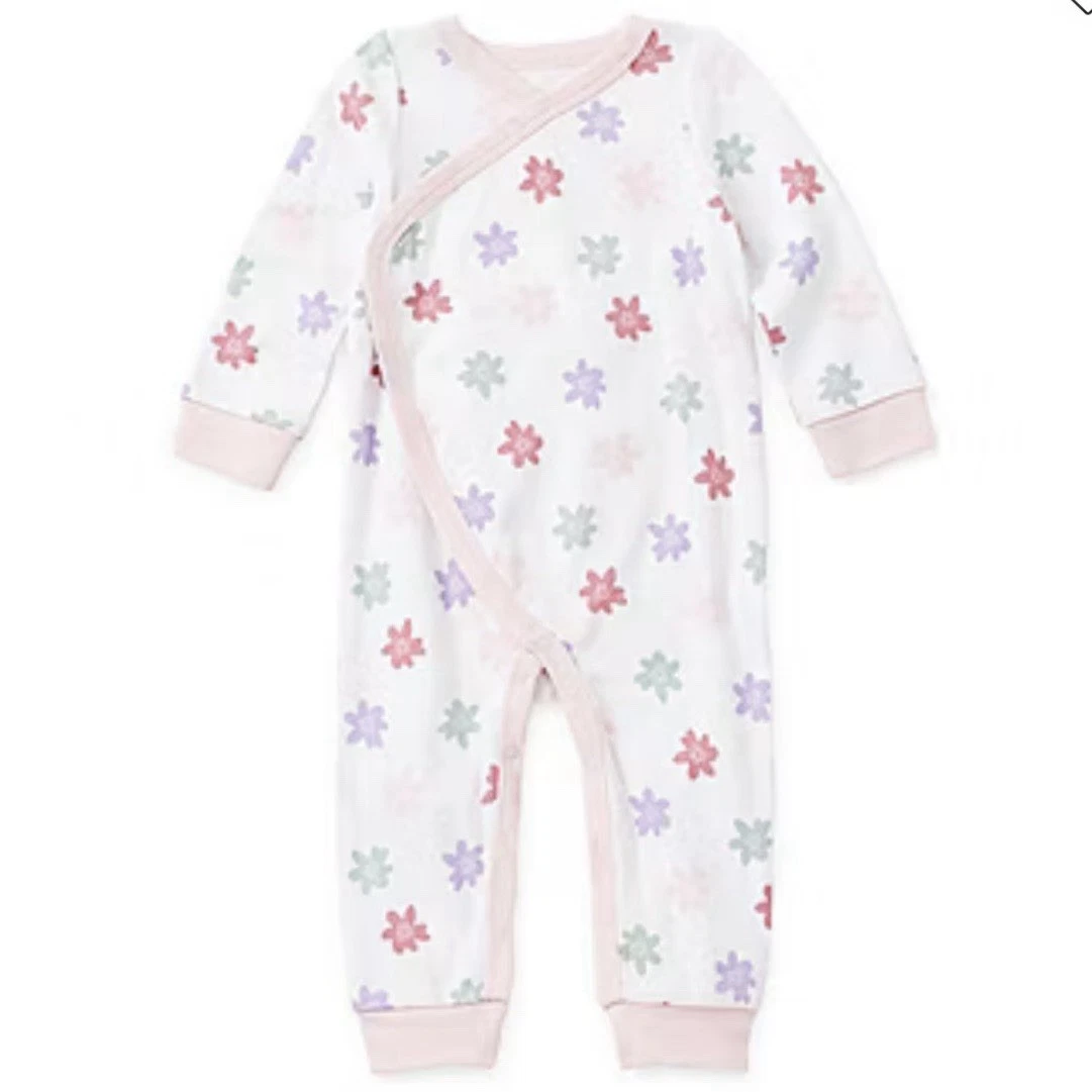 Baby Girls 6 Months 100% Cotton One-Piece Long Sleeve Sleep & Play-New With Tags