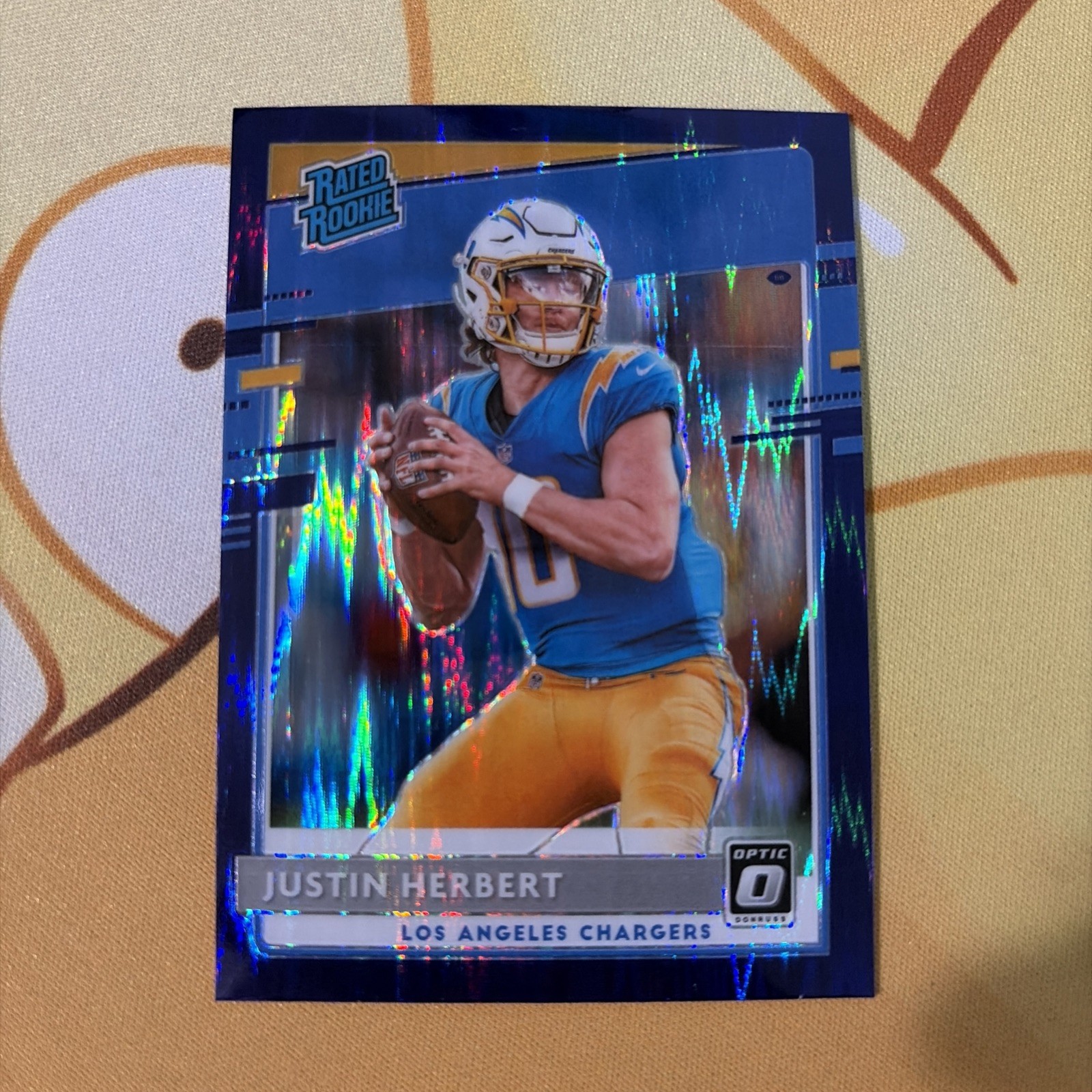 2020 Panini Donruss Optic - Rated Rookies Justin Herbert #153 Purple Shock Prizm