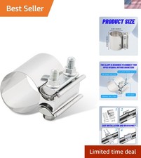 Stainless Steel 2-inch Exhaust Clamp - Durable Butt Joint Band For Vehicles Stainless Steel 2-inch Exhaust Clamp - Durable Butt Joint Band For Vehicles