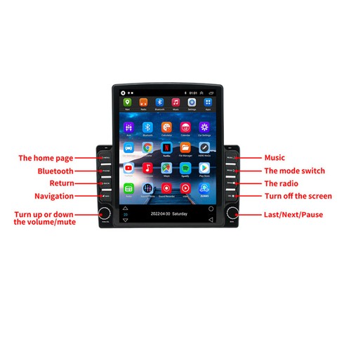 9.7'' Vertical Android 14 32GB Car Stereo Radio Navi For Hyundai Veloster 11-17 - Afbeelding 14 van 24