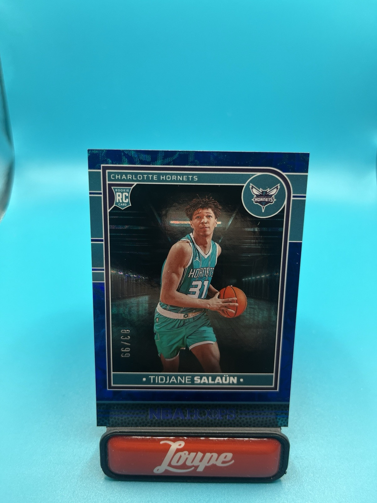 Tidjane Salaun 2024-25 NBA Hoops Blue Scope RC 83/99 #236 Charlotte Hornets