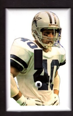 BILL BATES LIGHT SWITCH PLATE DALLAS COWBOYS