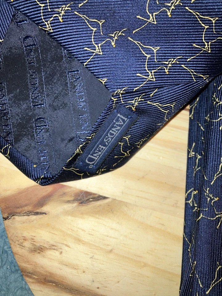 Land's End Holiday Reindeer 60" Long 3.75" Wide 100% Silk NWOT - Image 3 of 4