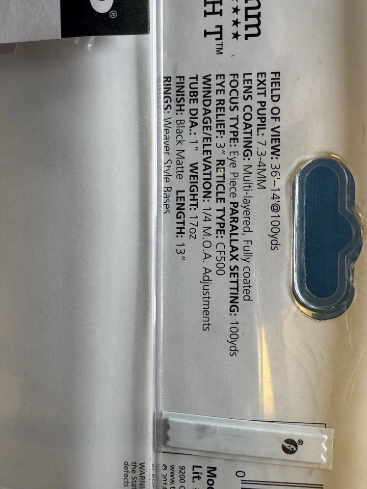 Buckight Tasco 3-9x50 nuevo en paquete Foto 4 de 4