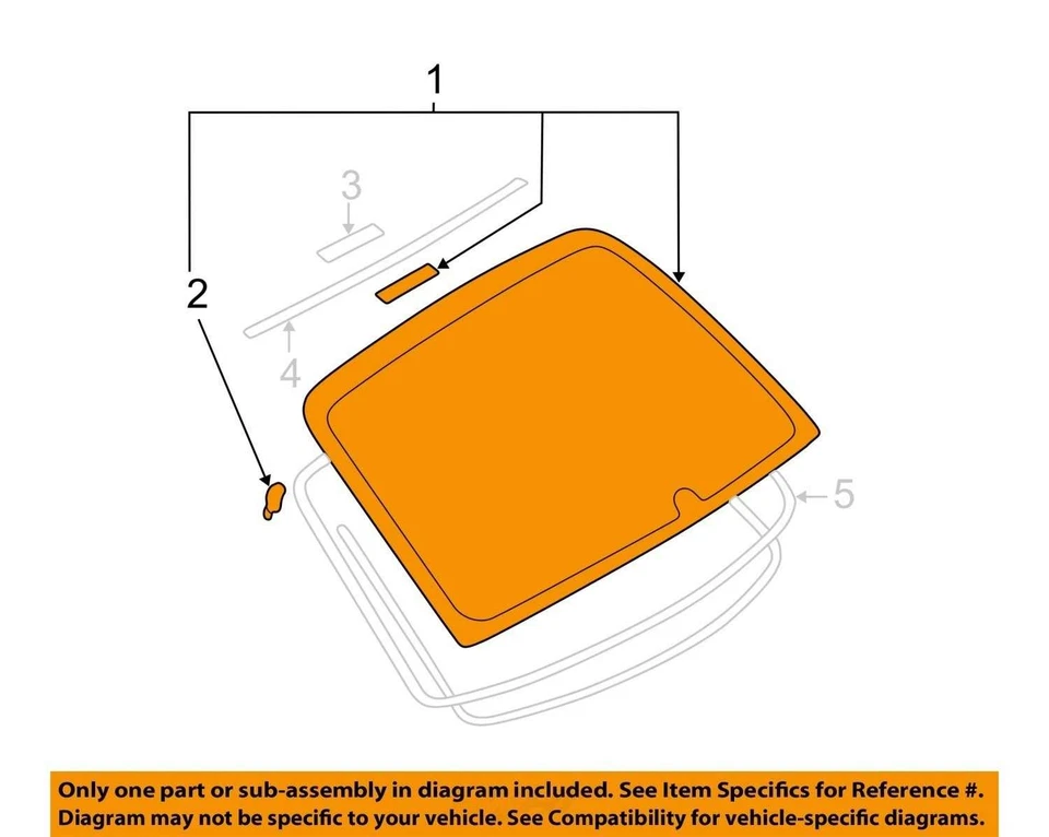 (LOCAL PICKUP ONLY) Back Glass Sedan Excluding STI Fits 06 IMPREZA 4421509 Foto 2 de 3
