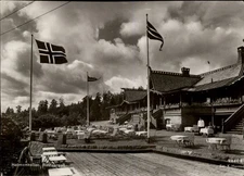 RPPC Holmenkollen Restaurant Oslo Norway vintage postcard b284