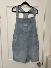 Levi's Women's Two Horse Shortalls, Light Wash, Size X-Large NWT