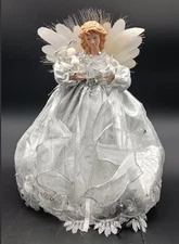 Video~Vintage 16" Silver Color Changing Fiber Optics Angel Porcelain Head/Hands
