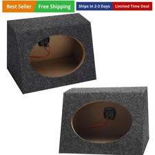 2 Pcs Angled Style Car Audio Speaker Box 6 x 9 Inch Car Audio Enclosures Stur...