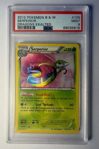 Serperior - 125/124 - Pokemon Dragons Exalted Black & White Secret Rare PSA 9