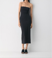 Aritzia $98 Contour Enrapture Maxi Tube Dress in Black large NEW