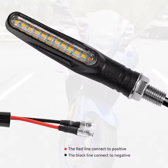 4x Clignotants LED Séquentiel Universel 12V Moto Scooter Quad Direction Stop - Photo 4/4