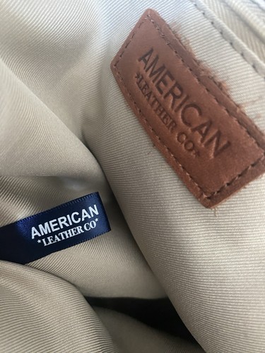 American Leather Co. Cleveland Mochila de Cuero Bolsillos con Cremallera Bolso BRANDY - USADO EN EXCELENTE ESTADO - Imagen 11 de 19